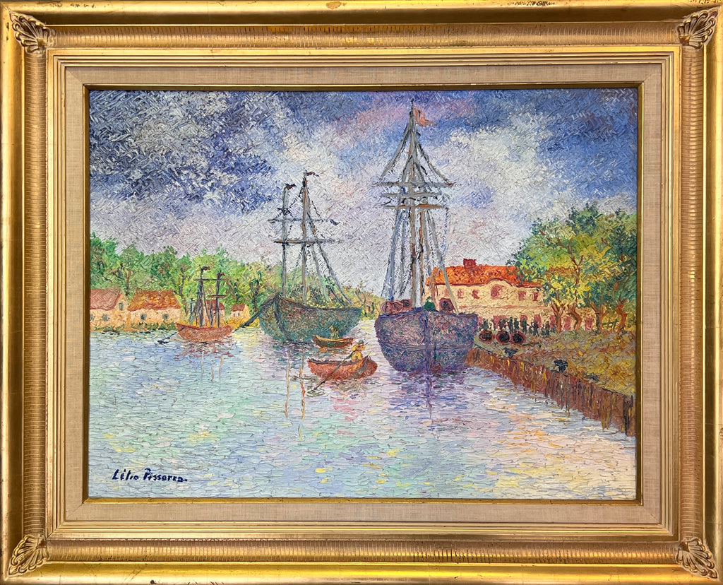 LEILA PISSARRO "LE PORT DE TAUMECK EN FRANCE, CIRCA 1987