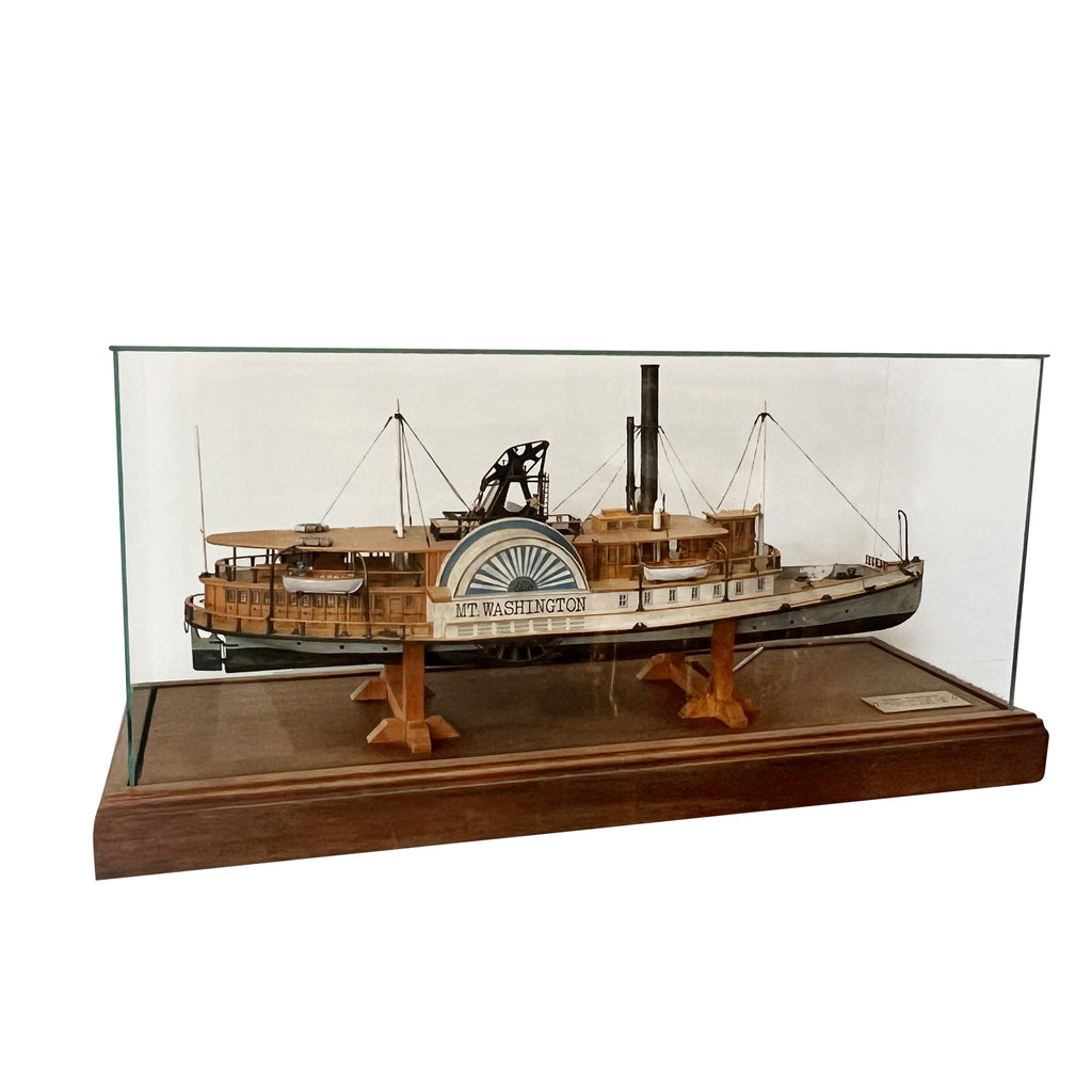 A Polychrome Ship Model of the Paddle Steam Mount Washington, by Fred Nagel 1988